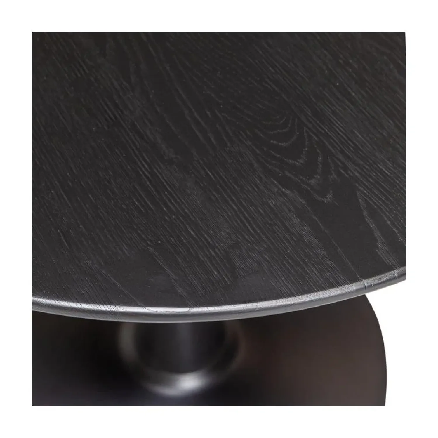 WOOOD Eettafels|Tablo Eettafel rond VL Eikenhout zwart 80cm
