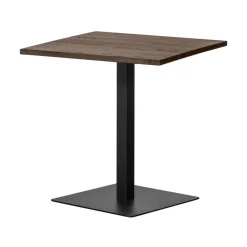WOOOD Eettafels|Tablo Eettafel vierkant VL Eikenhout cashmere brown 80cm