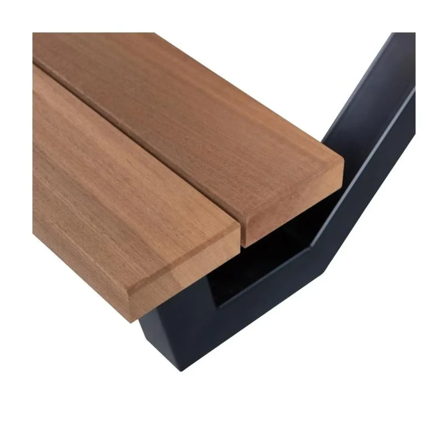 WOOOD Tuintafels|Tablo Picknicktafel Ayoushout met zwarte poot