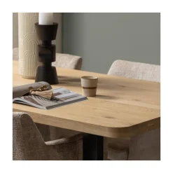 WOOOD Tafelbladen|Tablo Tafelblad Eikenhout naturel Curved 200x90cm