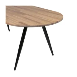 WOOOD Tafelbladen|Tablo Tafelblad Ovaal Eiken Olie Grijs 220cm