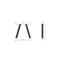 WOOOD Tuintafels|Tablo Tuin A Vorm Poot Metaal Set van 2