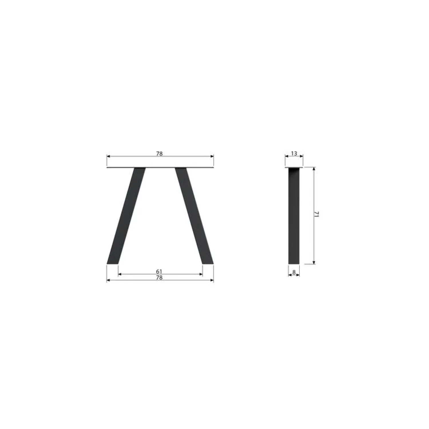 WOOOD Tuintafels|Tablo Tuin A Vorm Poot Metaal Set van 2