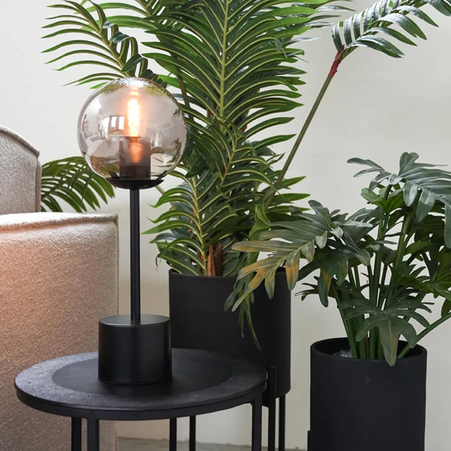 Label51 Tafellampen|Tafellamp Fumo 1-Lichts Smoke Glas