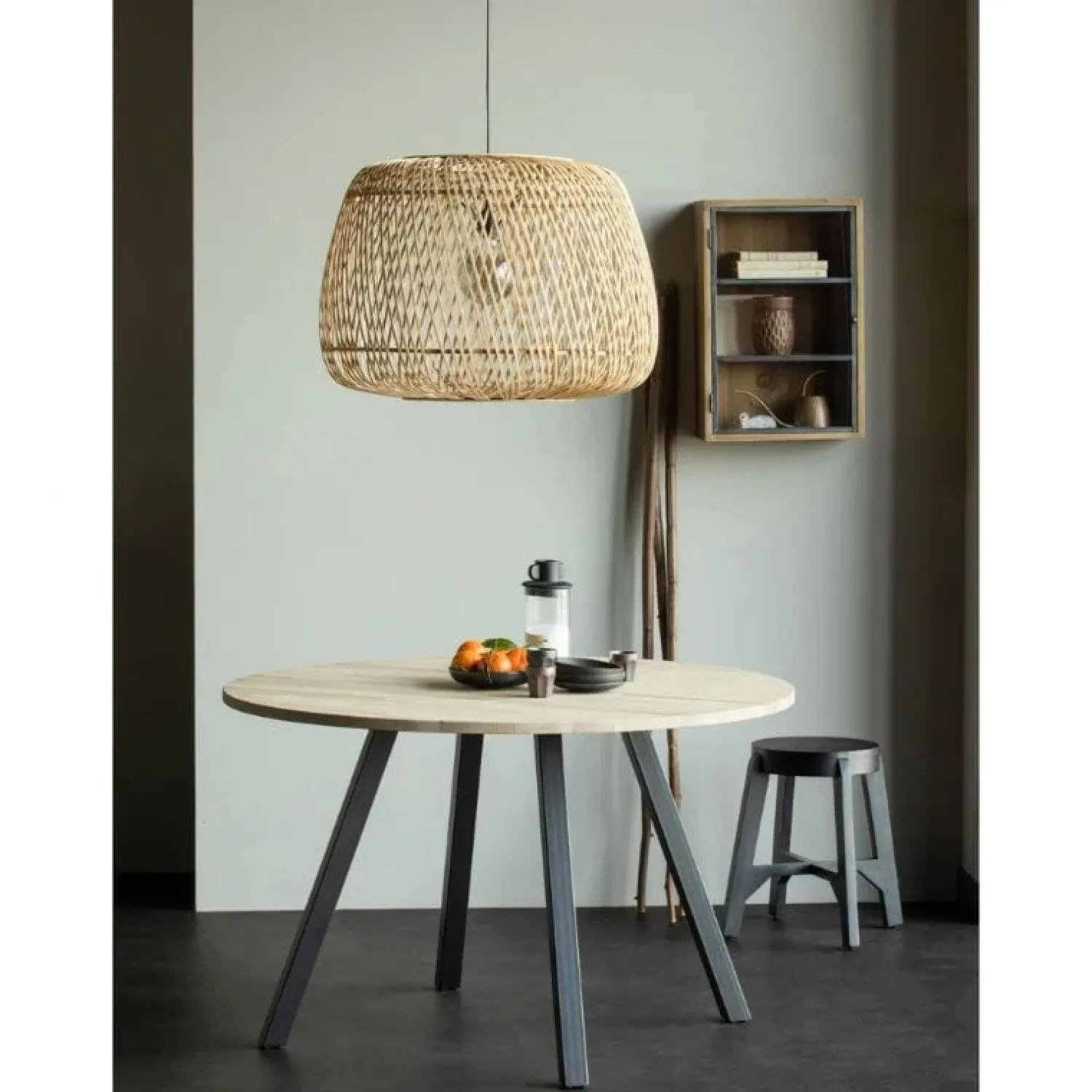 WOOOD Onderstellen|Tafel poot vierkant metaal zwart (2-standen)