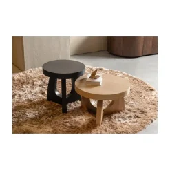 WOOOD Bijzettafels|Tala Bijzettafel MDF Rond Zwart 45cm