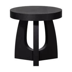 WOOOD Bijzettafels|Tala Bijzettafel MDF Rond Zwart 45cm