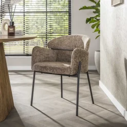 Kalfort Eetkamerstoelen|Tanda Eetkamerstoel Hoven champagne