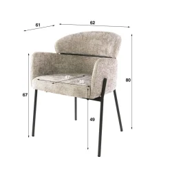 Kalfort Eetkamerstoelen|Tanda Eetkamerstoel Hoven Zand