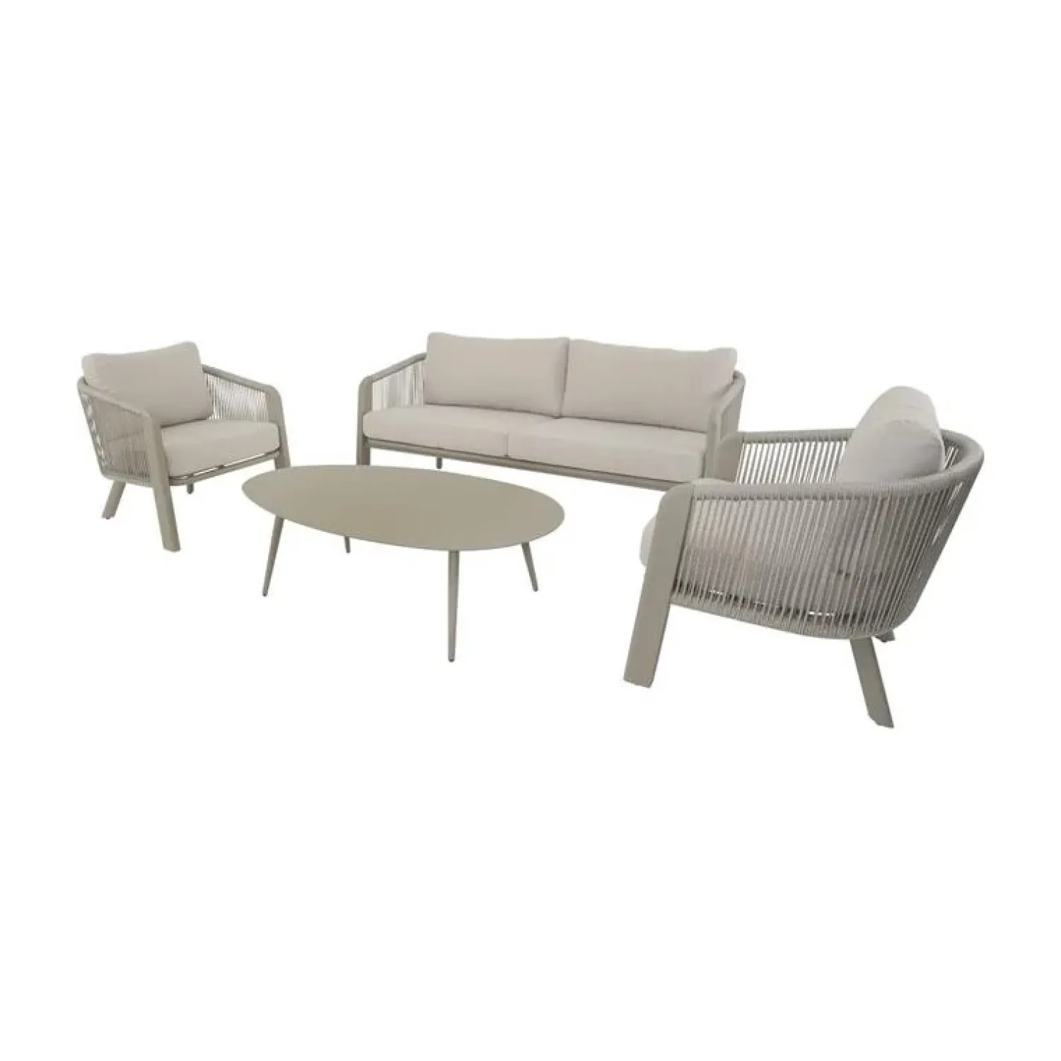 Lesli Living Loungeset|Tanoa Loungeset taupe