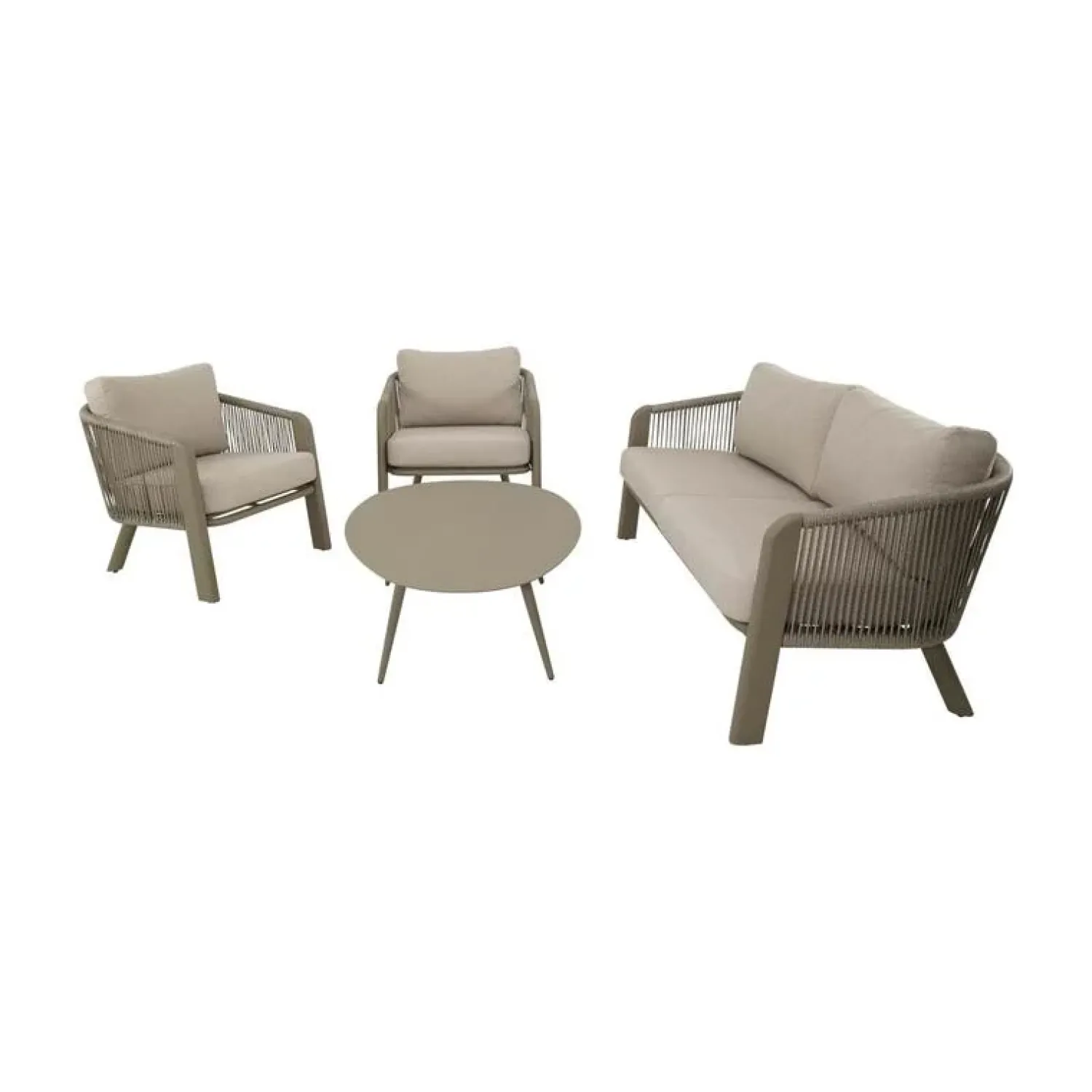 Lesli Living Loungeset|Tanoa Loungeset taupe