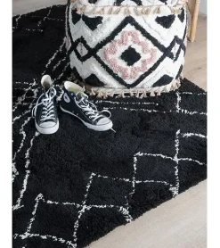 Decor 88 Vloerkleden|Tano vloerkleed hoogpolig rechthoek zwart