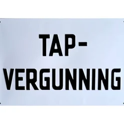 Cavetown Metalen Borden|Tap Vergunning - metalen bord