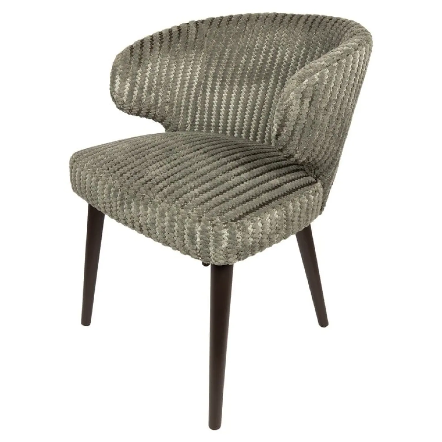 PTMD Eetkamerstoelen|Taro Eetkamerstoel Groen Donkerhout