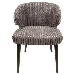 PTMD Eetkamerstoelen|Taro Eetkamerstoel Taupe Donkerhout