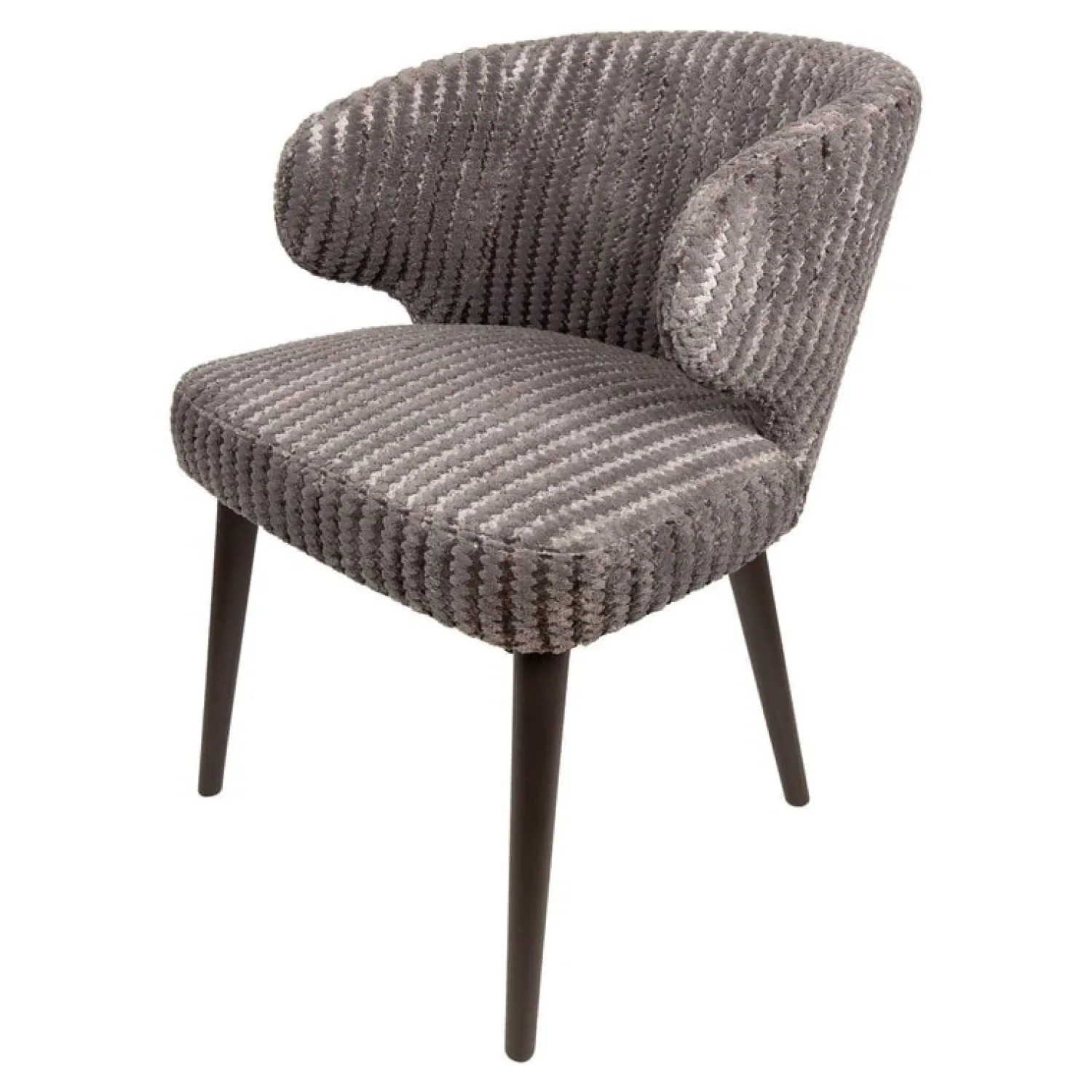 PTMD Eetkamerstoelen|Taro Eetkamerstoel Taupe Donkerhout