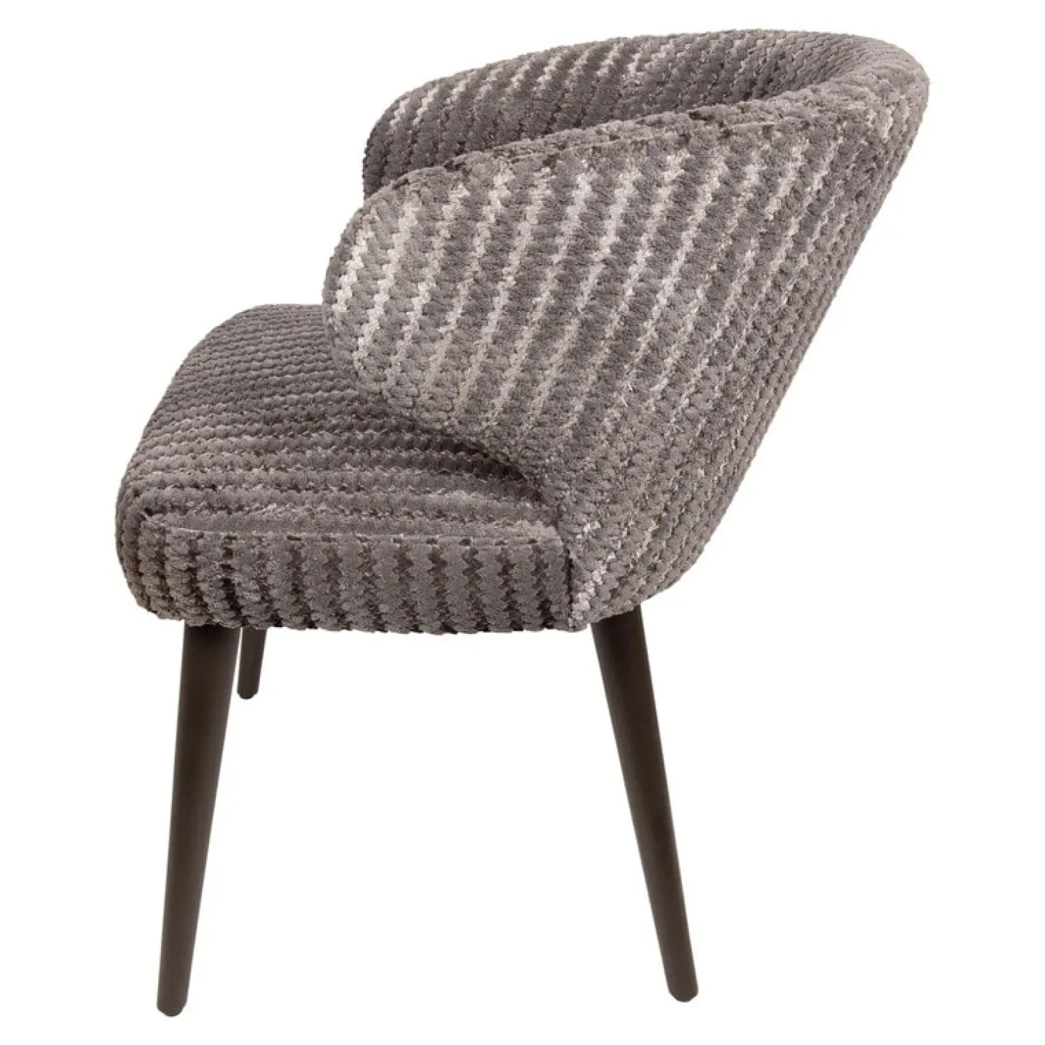 PTMD Eetkamerstoelen|Taro Eetkamerstoel Taupe Donkerhout