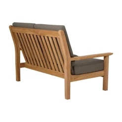 Lesli Living Tuinbanken|Teak Loungebank teak met kussen 124cm