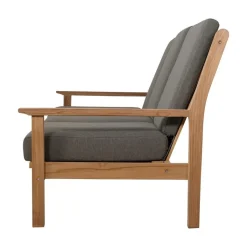 Lesli Living Tuinbanken|Teak Loungebank teak met kussen 124cm