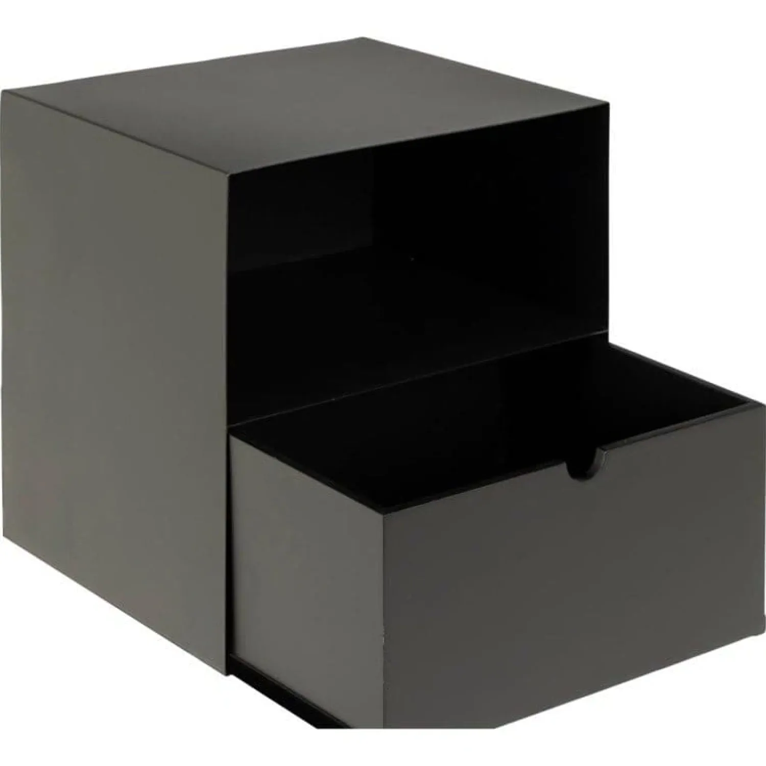 Nordhavn Nachtkastjes|Industriele Kasten|Temari Nachtkastje Zwart Metaal 30cm