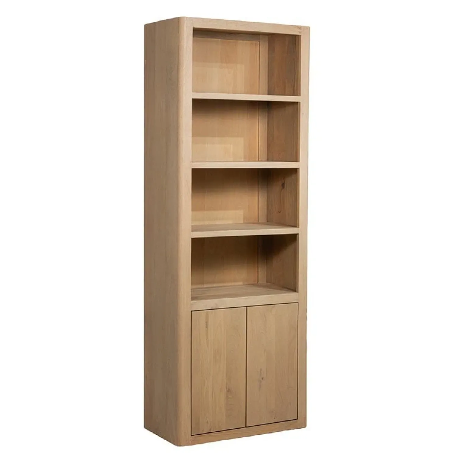 Tower living Boekenkasten|Industriele Kasten|Tenna Boekenkast naturel mangohout 80cm