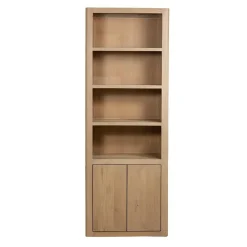 Tower living Boekenkasten|Industriele Kasten|Tenna Boekenkast naturel mangohout 80cm