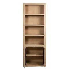 Tower living Boekenkasten|Industriele Kasten|Tenna Boekenkast naturel mangohout 80cm