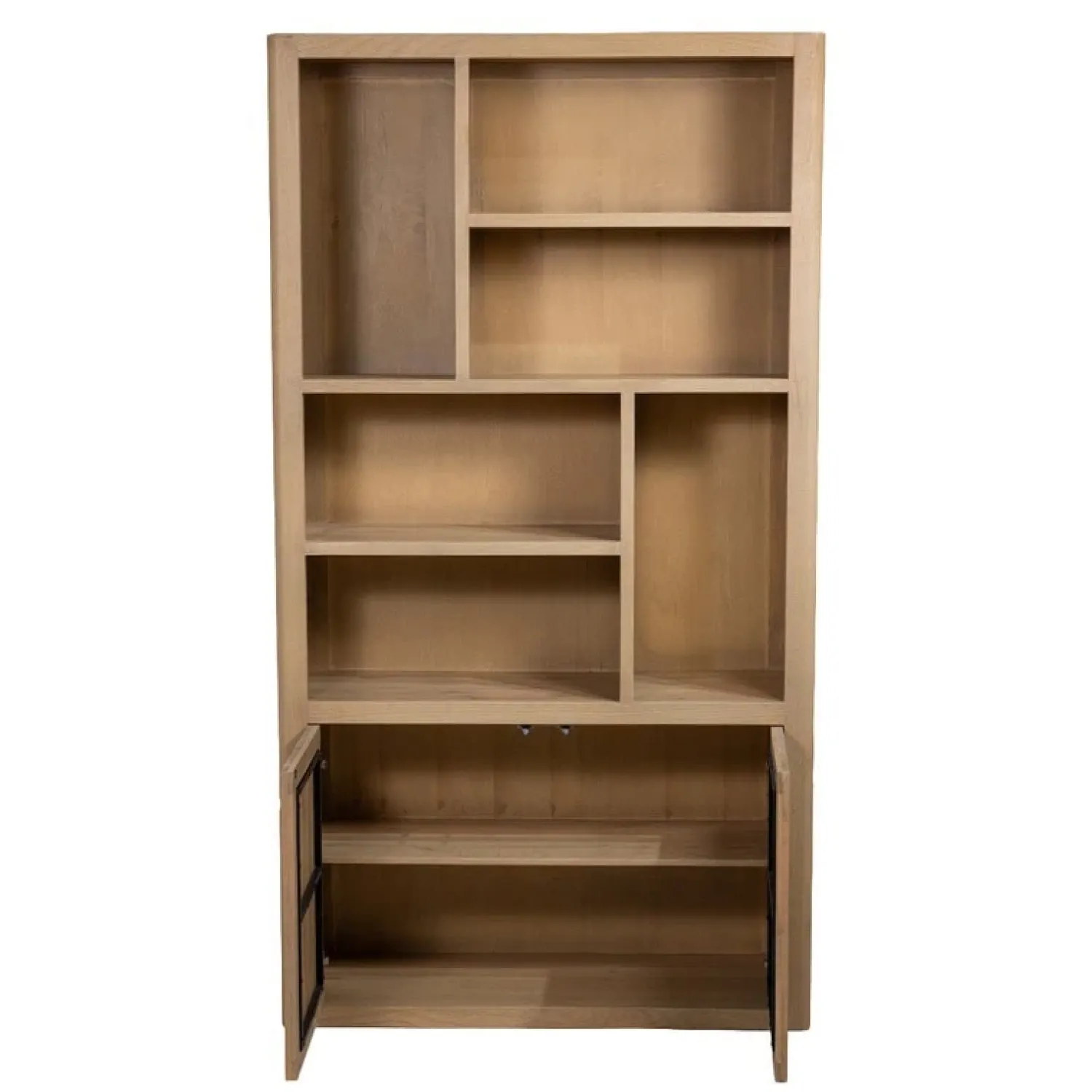 Tower living Boekenkasten|Industriele Kasten|Tenna Boekenkast XL naturel mangohout 120cm