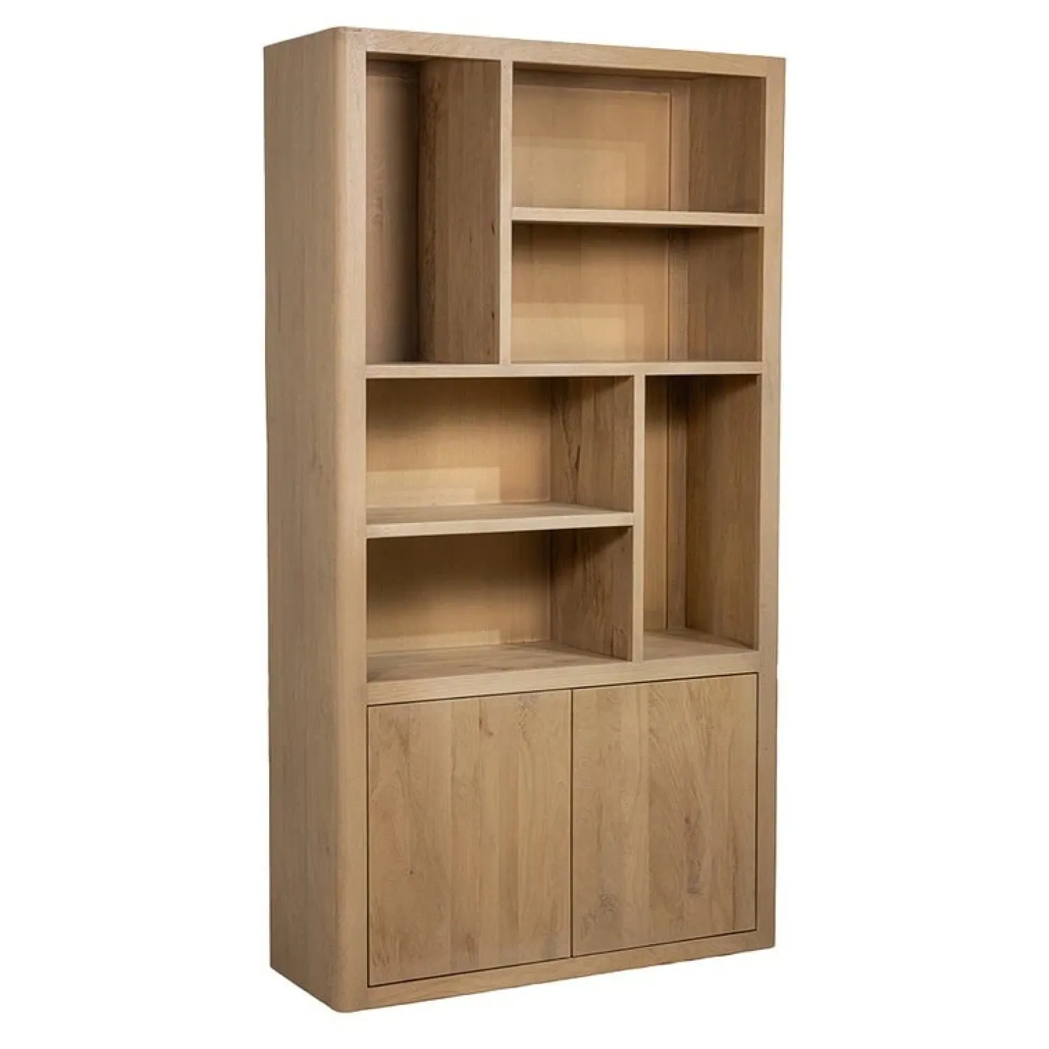 Tower living Boekenkasten|Industriele Kasten|Tenna Boekenkast XL naturel mangohout 120cm