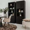 Tower living Wandkasten|Vakkenkasten|Tenna Vakkenkast Zwart mangohout 80cm
