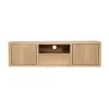 Tower living Industriele Kasten|Tv Meubels|Tenna zwevend Tv meubel naturel mangohout 150cm