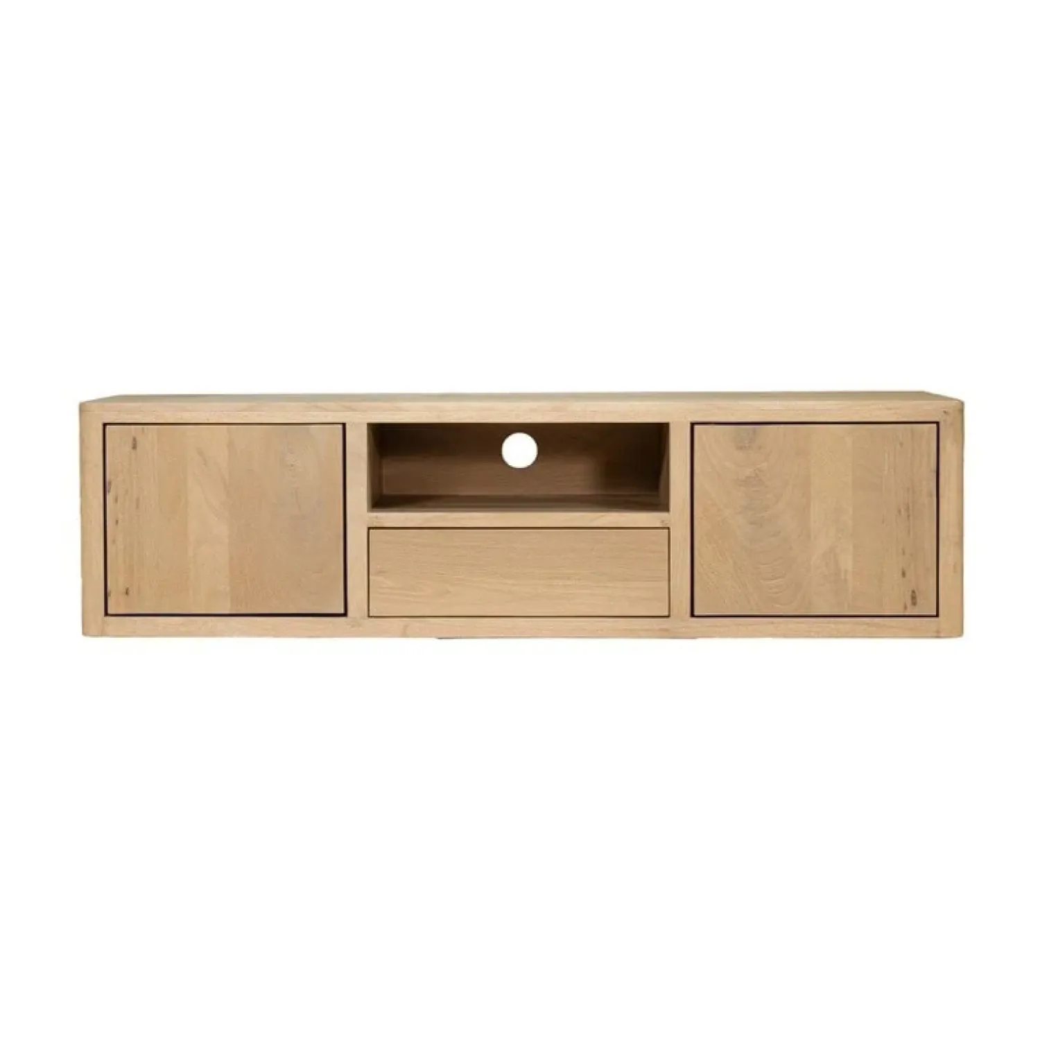 Tower living Industriele Kasten|Tv Meubels|Tenna zwevend Tv meubel naturel mangohout 150cm