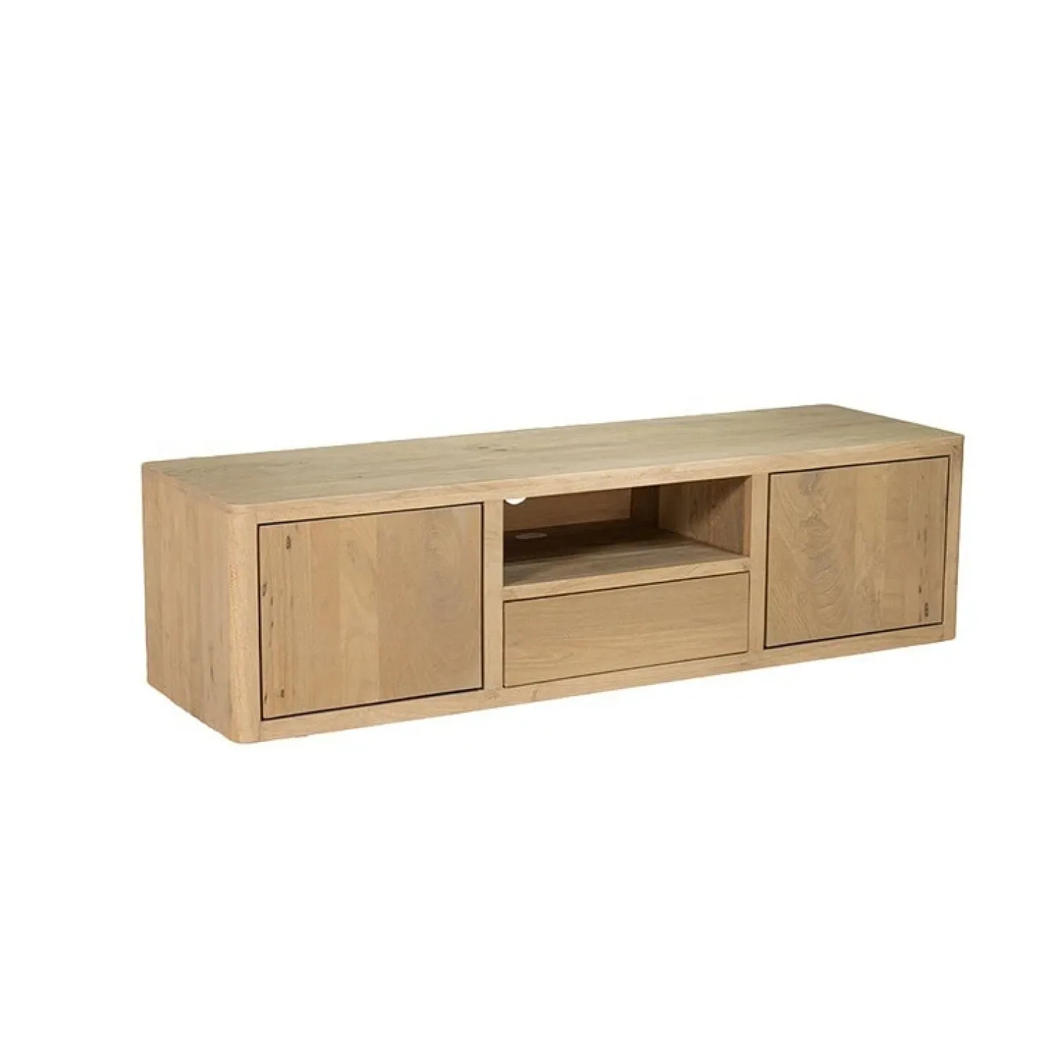 Tower living Industriele Kasten|Tv Meubels|Tenna zwevend Tv meubel naturel mangohout 150cm