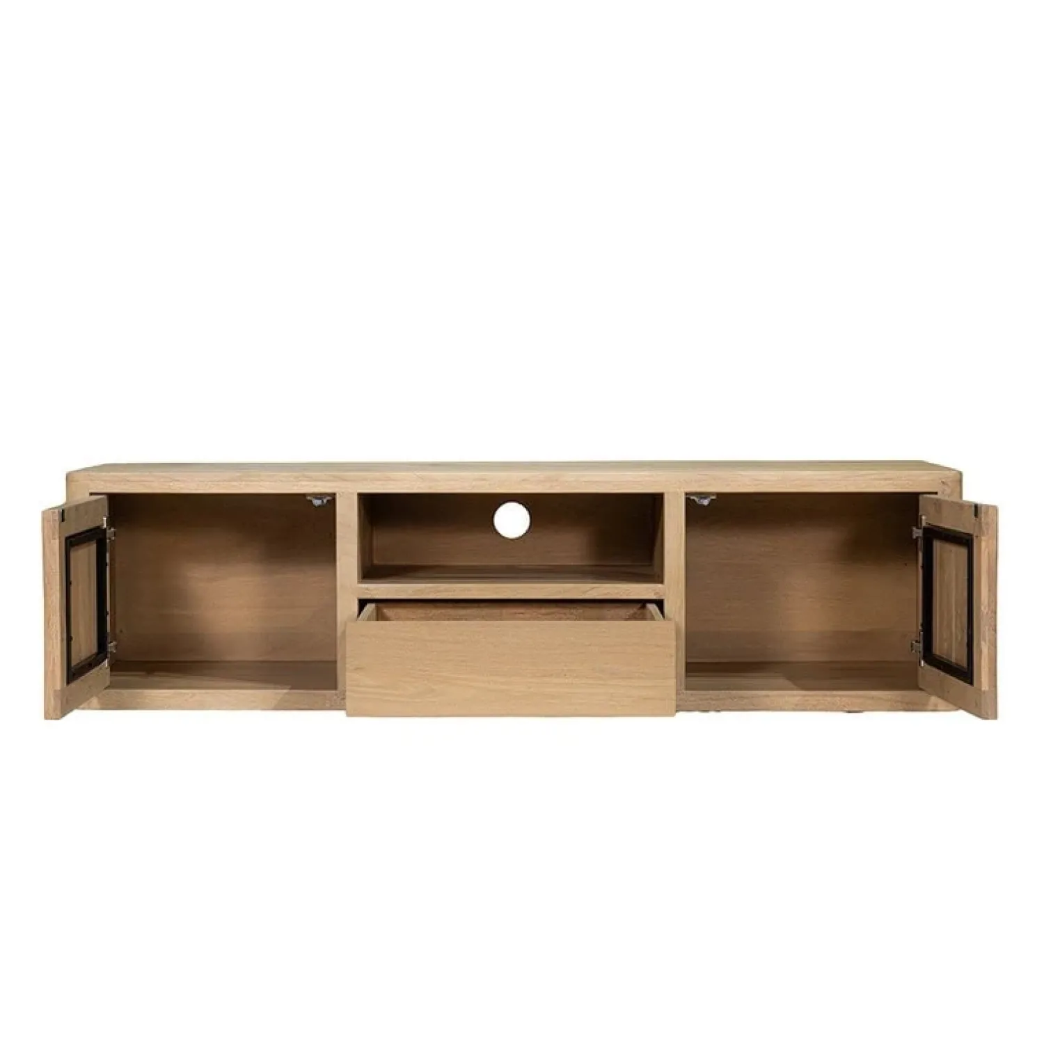Tower living Industriele Kasten|Tv Meubels|Tenna zwevend Tv meubel naturel mangohout 150cm