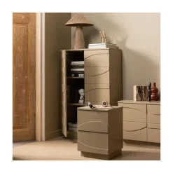 WOOOD Ladenkasten|Industriele Kasten|Teo Ladekast Grenen Mud 72cm