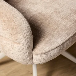 Furndea Eetkamerstoelen|Tessa Eetkamerstoel Beige met Zand poot