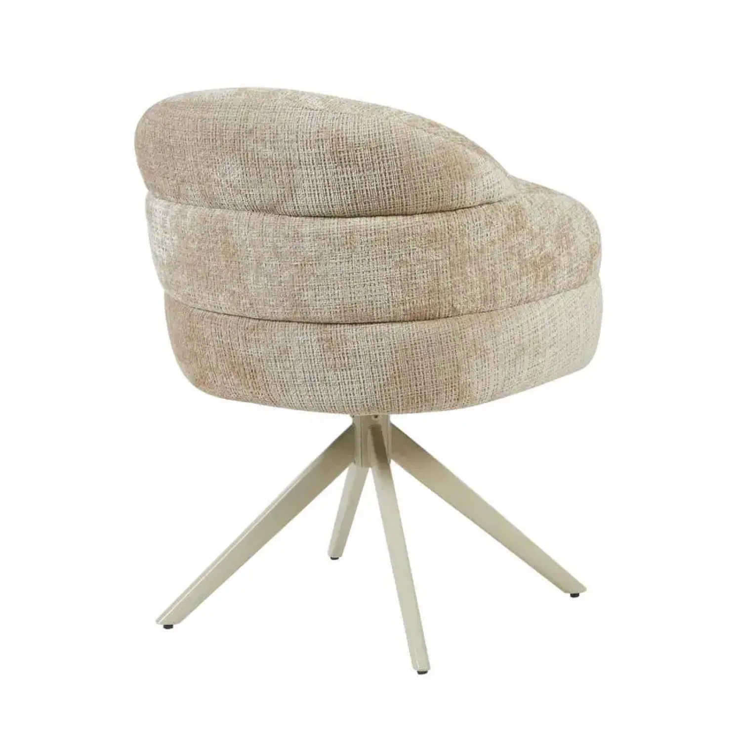 Furndea Eetkamerstoelen|Tessa Eetkamerstoel Beige met Zand poot