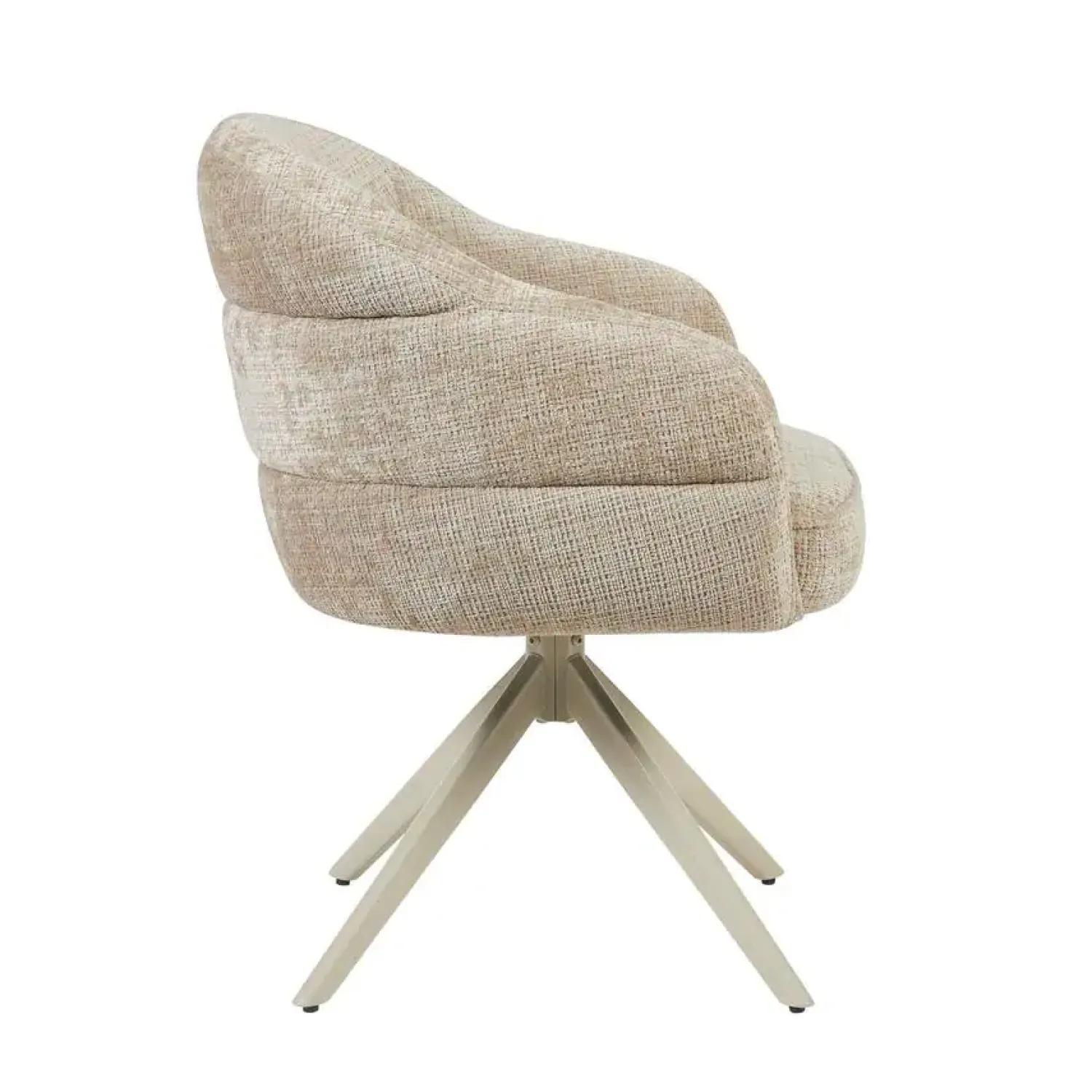 Furndea Eetkamerstoelen|Tessa Eetkamerstoel Beige met Zand poot
