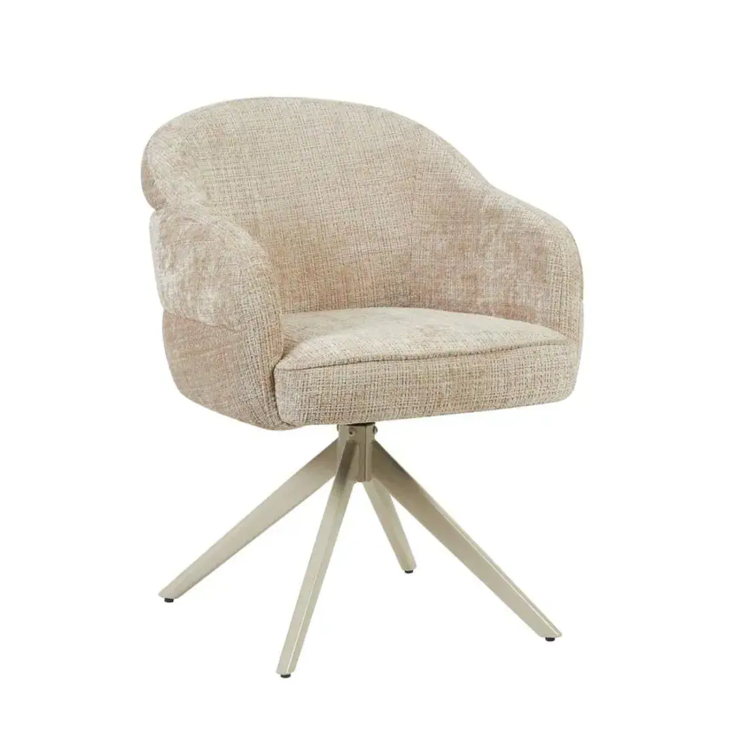 Furndea Eetkamerstoelen|Tessa Eetkamerstoel Beige met Zand poot