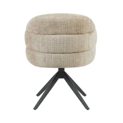 Furndea Eetkamerstoelen|Tessa Eetkamerstoel Beige met Zwarte poot