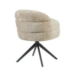 Furndea Eetkamerstoelen|Tessa Eetkamerstoel Beige met Zwarte poot