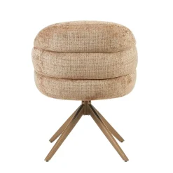 Furndea Eetkamerstoelen|Tessa Eetkamerstoel Cinnamon met Bronzen poot