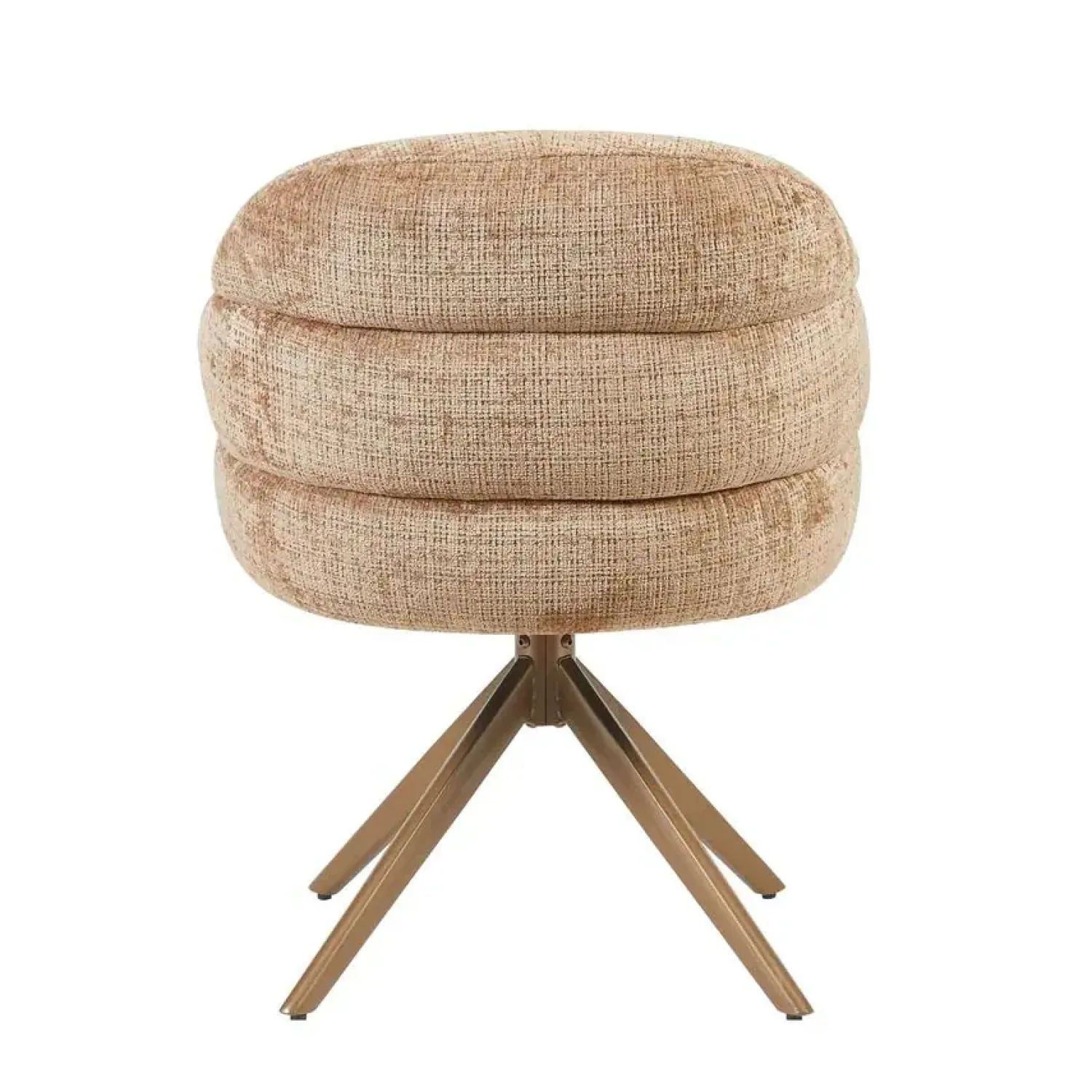Furndea Eetkamerstoelen|Tessa Eetkamerstoel Cinnamon met Bronzen poot