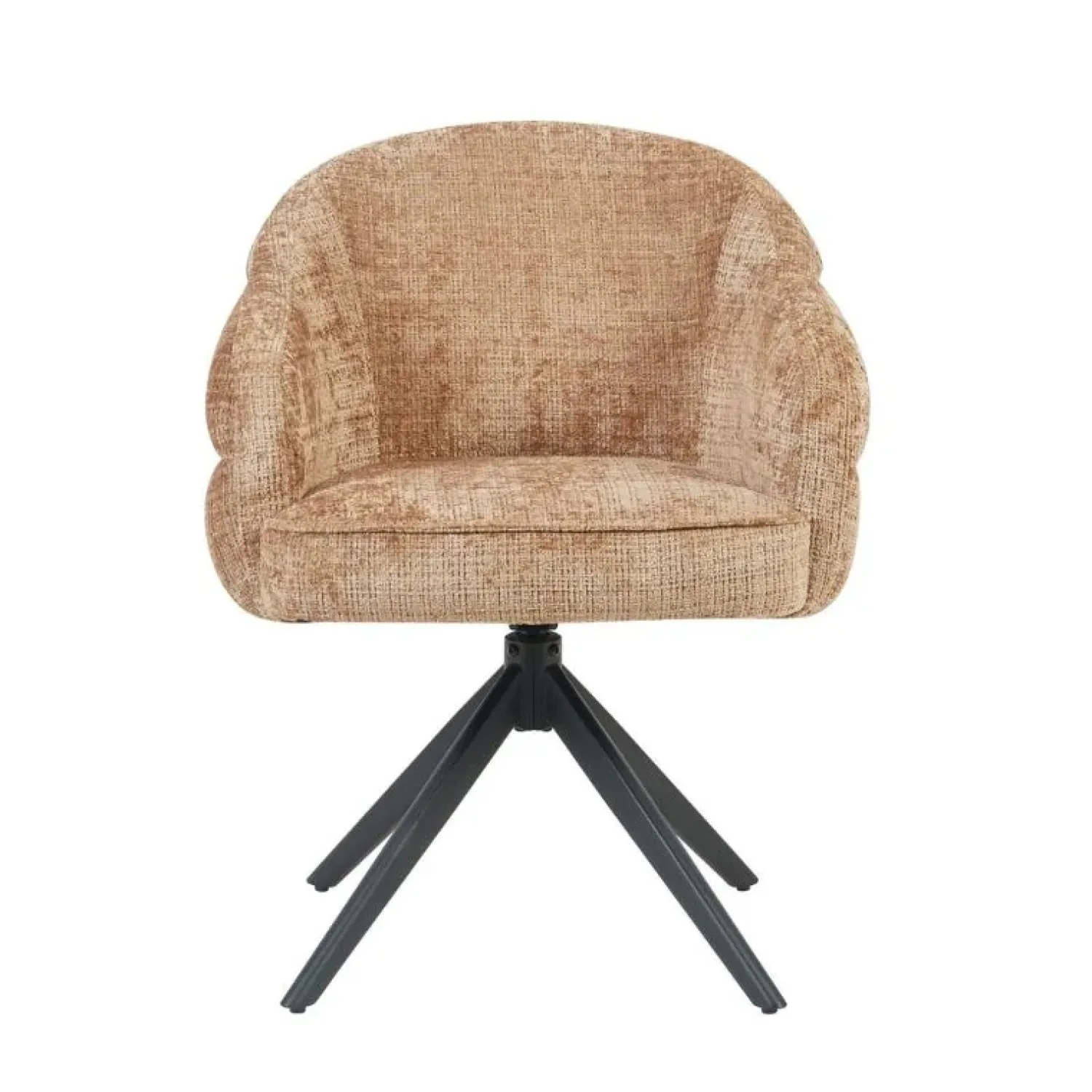 Furndea Eetkamerstoelen|Tessa Eetkamerstoel Cinnamon met Zwarte poot