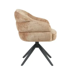 Furndea Eetkamerstoelen|Tessa Eetkamerstoel Cinnamon met Zwarte poot