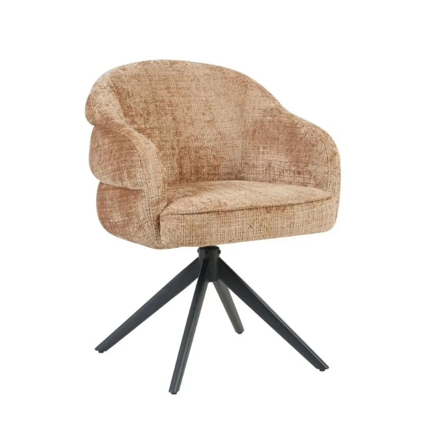 Furndea Eetkamerstoelen|Tessa Eetkamerstoel Cinnamon met Zwarte poot