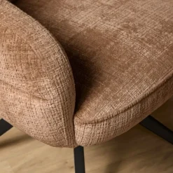 Furndea Eetkamerstoelen|Tessa Eetkamerstoel Cinnamon met Zwarte poot