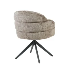 Furndea Eetkamerstoelen|Tessa Eetkamerstoel Clay met Zwarte poot