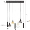 Kalfort Hanglampen|Glazen Hanglamp|Tessio 7-lichts Hanglamp Multikleur glas