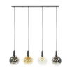 Kalfort Hanglampen|Glazen Hanglamp|Tessio 4-lichts Hanglamp Multikleur glas